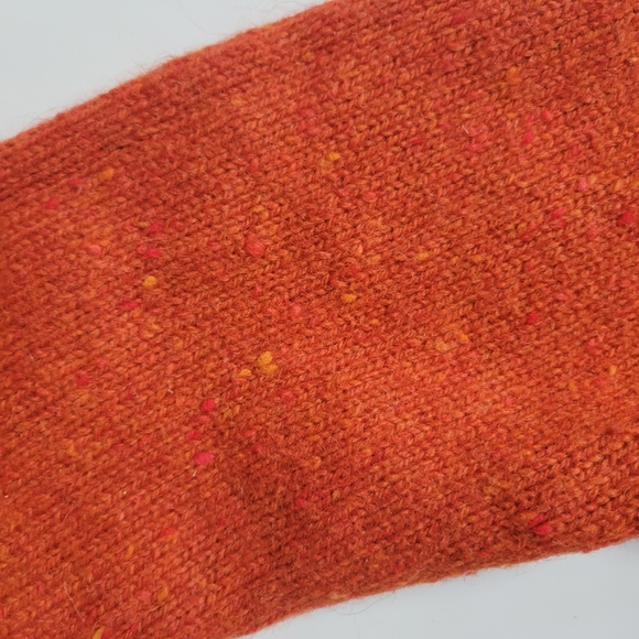 L.L. Bean Burnt Orange Speckled Lambswool Mohair Mock Neck Sweater - Picture 11 of 12